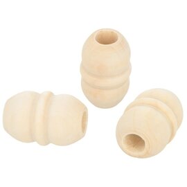 Houten Parels Ø2cm  2,9cm - 3st.