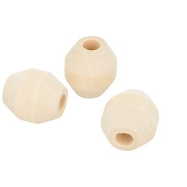 Houten ovalen Parels Ø2,9  3,2cm - 3st.