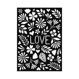 Love sjablon 21x29,7 cm