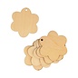 6 houten etiketten bloem