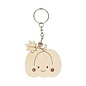 Houten sleutelhanger pompoen