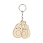 Houten sleutelhanger advocado