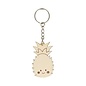 Houten sleutelhanger ananas