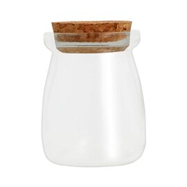 6 glazen potten 7,5 cm