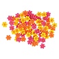 80 katoenenbloemen roze
