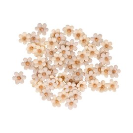 60 katoenen bloemen beige