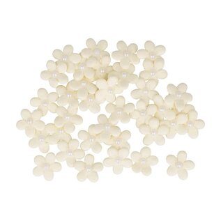 50 katoenenbloemen écru