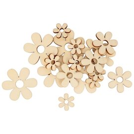 30 houten hartjessilhouetten