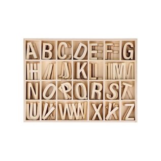 Alfabet hout 130 stuks