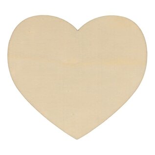4 houten harten onderzetters 9.5x9.5cm