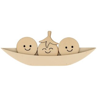 3 ronde houten silhouetten