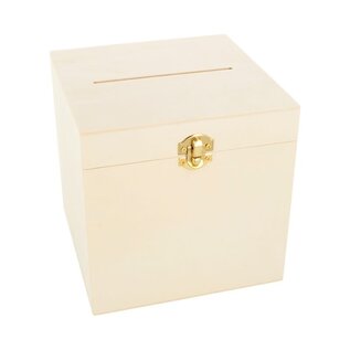 Kubus urn 17x17x17 cm hout