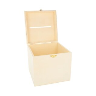 Kubus urn 17x17x17 cm hout