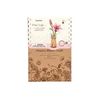 DIY Houten Bloem Pink Lily, Roze Lelie, Robotime,
