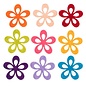 Viltbloemen 6cm diverse kleuren 6st.
