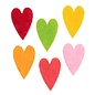 Viltharten 2cm diverse kleuren 30st.