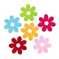 Viltbloemen 6cm diverse kleuren 6st.