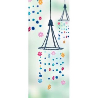 Viltbloemen 6cm diverse kleuren 6st.