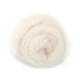 Viltwol - witte 100% natuurlijke schapenwol 50g