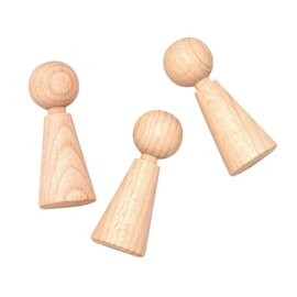 Houten pionnen 23x60mm 3st.