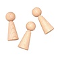 Houten pionnen 23x60mm 3st.