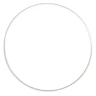Metalen dromenvanger ring bedekt 15cm Wit