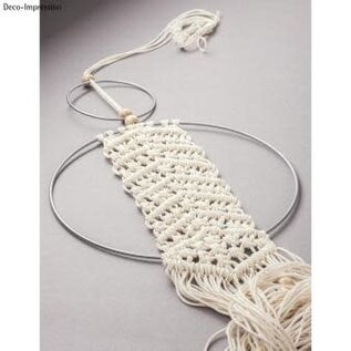 Metalen dromenvanger ring bedekt 15cm Wit
