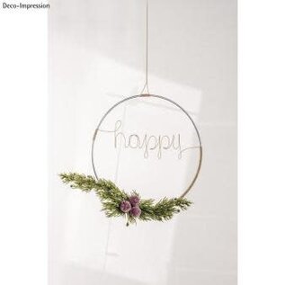 Metalen dromenvanger ring bedekt 12cm Wit