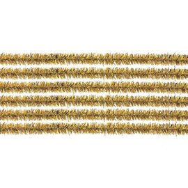 Pijpenrager chenille, goud 50cm, 10st