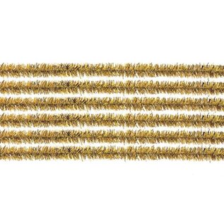 Pijpenrager chenille, goud 50cm, 10st