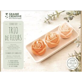 Kaarsen Maken DIY Set - Trio Bloemen met Keramische Schaal