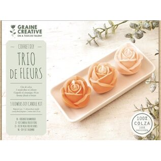 Kaarsen Maken DIY Set - Trio Bloemen met Keramische Schaal