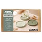Jesmonite DIY Kit 3 Onderzetters met Bladeren Motief
