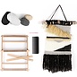 Complete DIY weefset – Weefraam 40 x 31 cm inclusief weefgaren, weefkam, steeklatten en naald