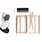 Complete DIY weefset – Weefraam 40 x 31 cm inclusief weefgaren, weefkam, steeklatten en naald