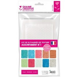 Polymeerklei accessoire - 10 textuurplaten