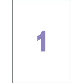Etiketten - universeel - inkjet/laser/kopieer / 210x297mm - 25 vel - 1 sticker per vel