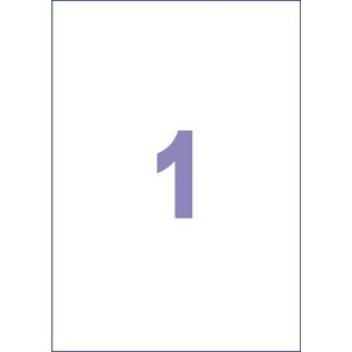 Etiketten - universeel - inkjet/laser/kopieer / 210x297mm - 25 vel - 1 sticker per vel