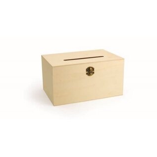 Houten Kist - Urne met Gleuf 24x16x13 cm