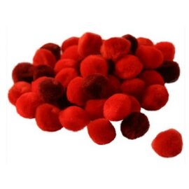 POMPONS 15mm ROOD 45st.