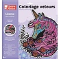 Velours Kleurplaat 30x30 cm - Eenhoorn