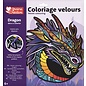 Velours Kleurplaat 30x30 cm - Draak