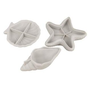 Silicone gietmal set Zeester+mossel, Decobord, 3delig