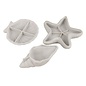 Silicone gietmal set Zeester+mossel, Decobord, 3delig