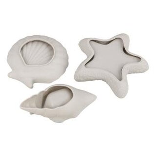 Silicone gietmal set Zeester+mossel, Decobord, 3delig