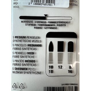 Darwi - Set van 5 penselen Acryl