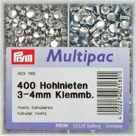Prym Holle nieten voor materiaaldikte 3 - 4 mm MS zilverkleurig