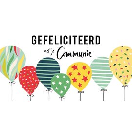 Wenskaart - Communie - Gefeliciteerd met je Communie
