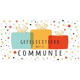 Wenskaart - Communie - Gefeliciteerd met je Communie