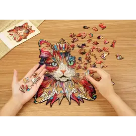 Houten Puzzel - Cat King